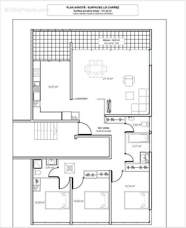 Attique traversant – Vue panoramique Mont-Blanc & Jura – 101 m² – Dernier étage - photo 19