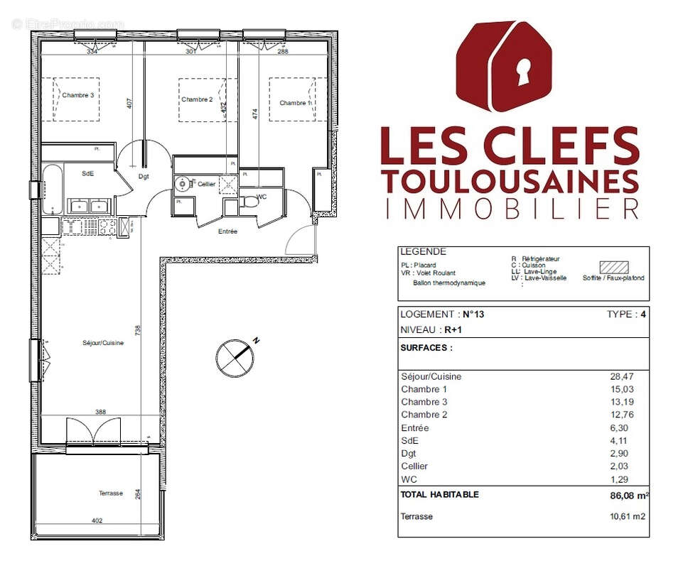 Appartement Pompertuzat 4 pièces 86 m2 / POMPERTUZAT - photo 11