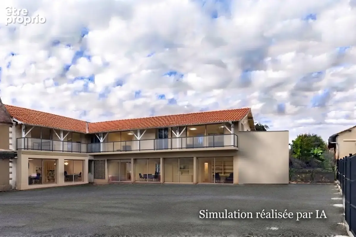 Ancien hôtel 604 m² – 16 chambres, local commercial 113 m² et terrain à bâtir 1 909 m² – 12 min de Lacq, 23 min de Pau - photo 1