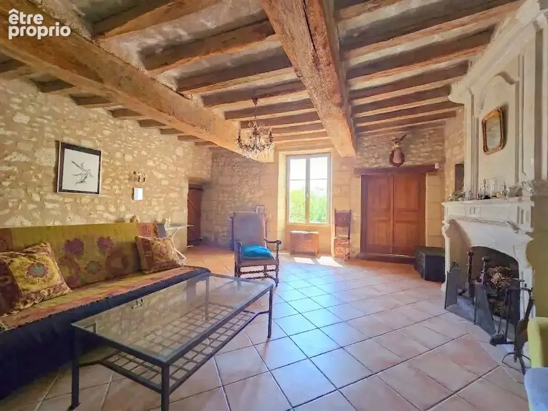 Maison de caractère à vendre à Vaudelnay avec piscine, dépendances et caves troglodytes - photo 5
