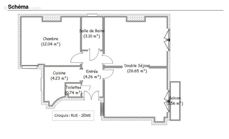 Appartement à PARIS-20E