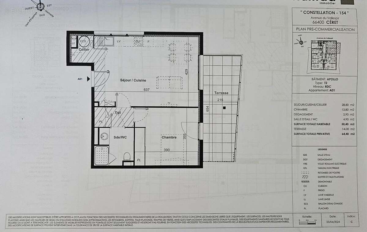 Appartement CERET 2 pièces de 50m2 avec terrasse et garage double - photo 8