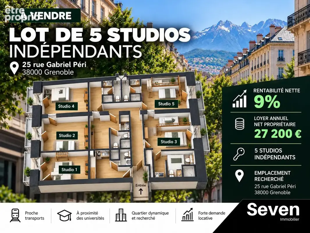 Photo Appartement à Grenoble au prix de 299 000€
