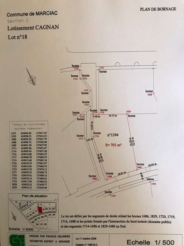 plan terrain lot2 - Terrain à MARCIAC