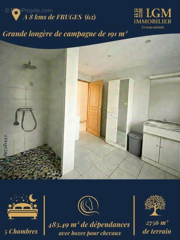 Longère de 191 m² avec 5 chambres, plus de 400 m² de dépendances et box pour chevaux à mencas - photo 3