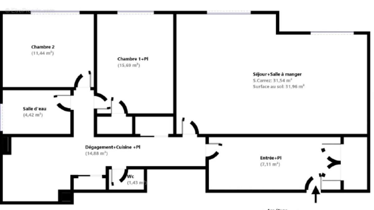 Bougival — Appartement T3/T4 - Refait à neuf -  Résidence avec PISCINE -DPE : C / C - photo 18