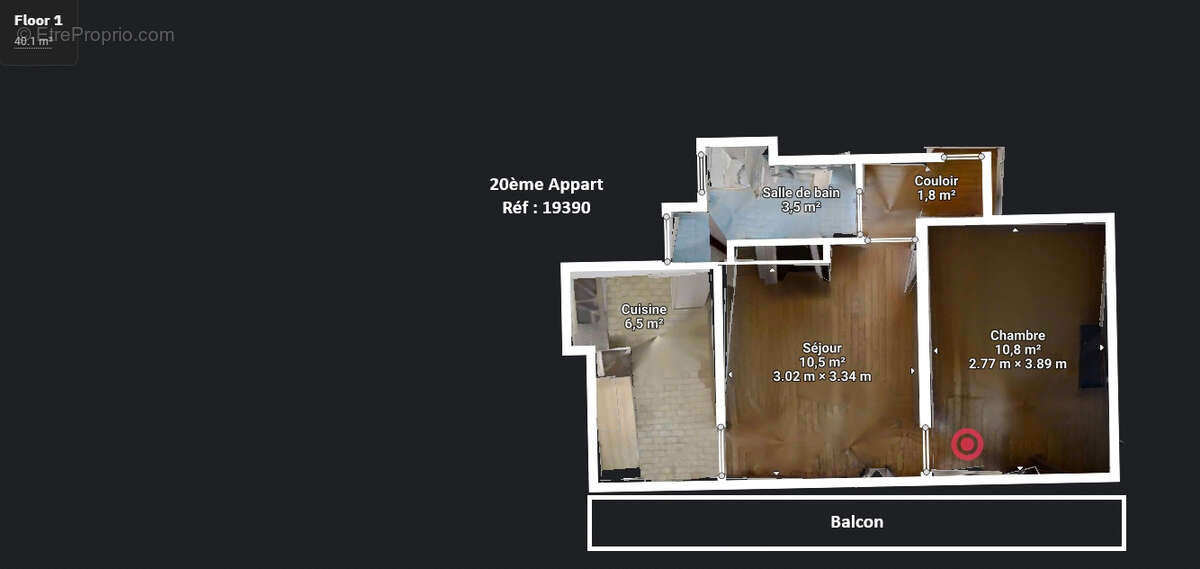 Appartement à PARIS-20E