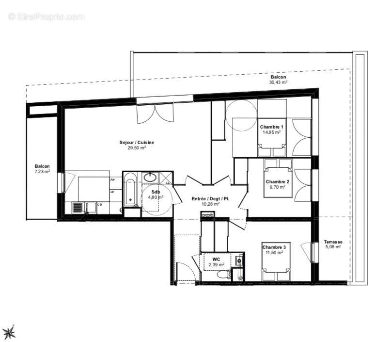 Appartement à LE BOUSCAT