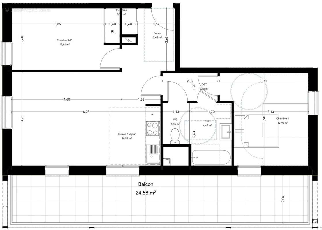 Appartement 63 m² à Pleneuf-Val-Andre  - photo 3