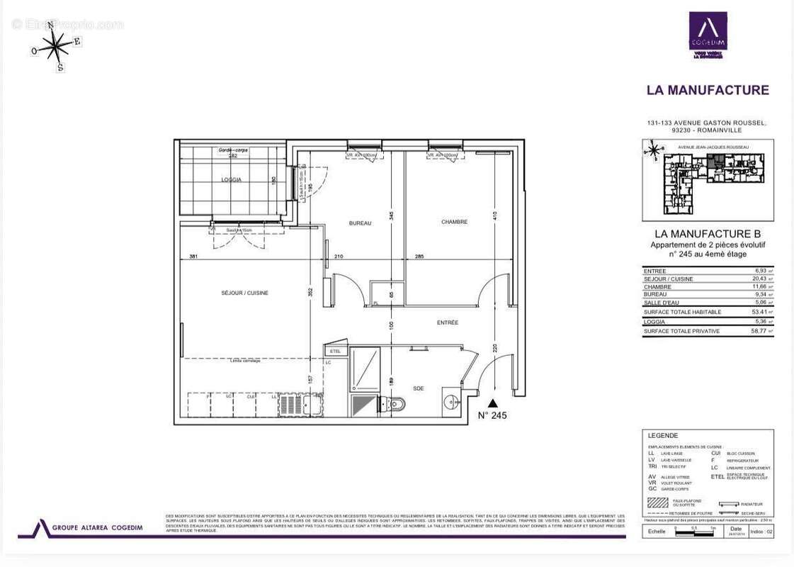 PLAN - Appartement à ROMAINVILLE