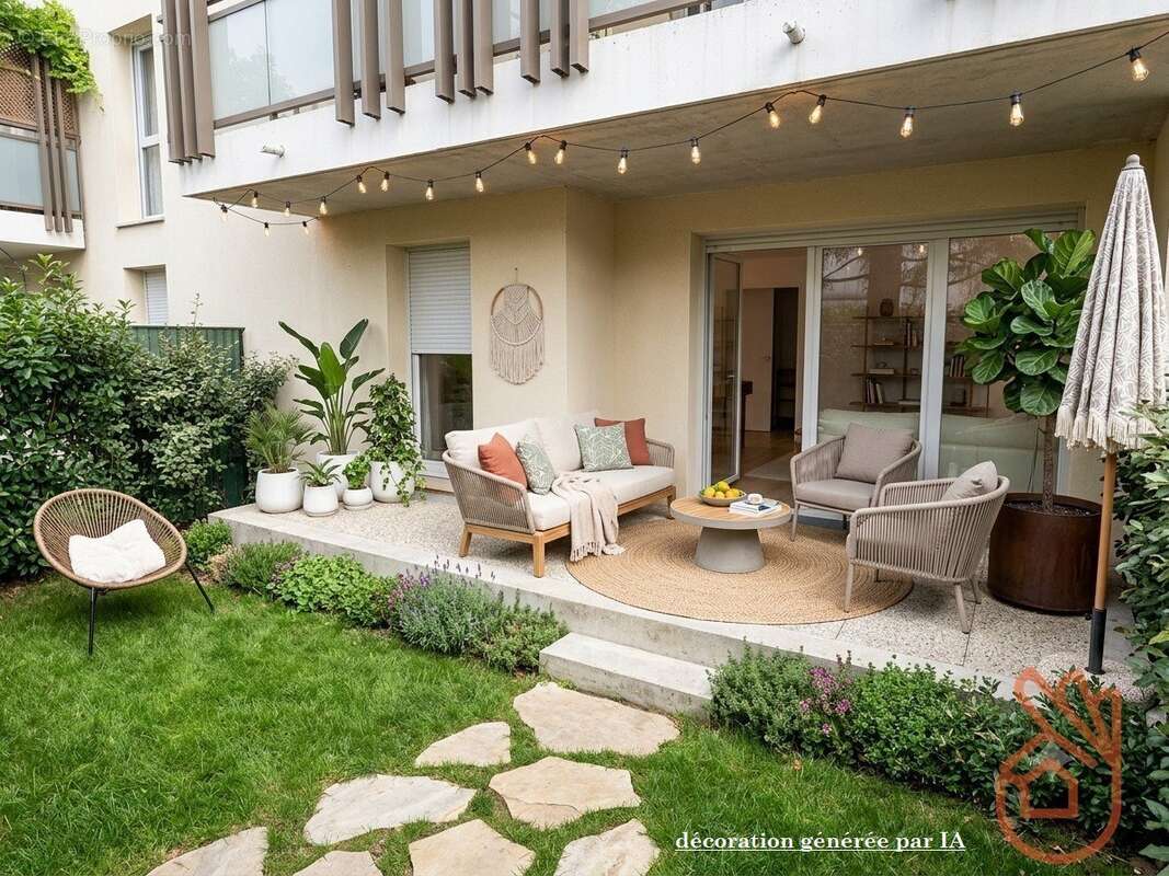 T2 en rdj + terrasse jardinet et 2 places de parking - photo 7