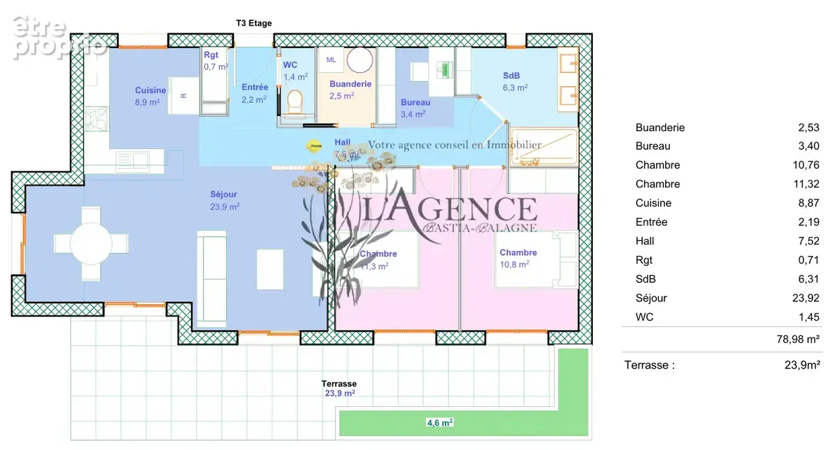 Appartement t3 neuf  - hauteurs de folelli - photo 4