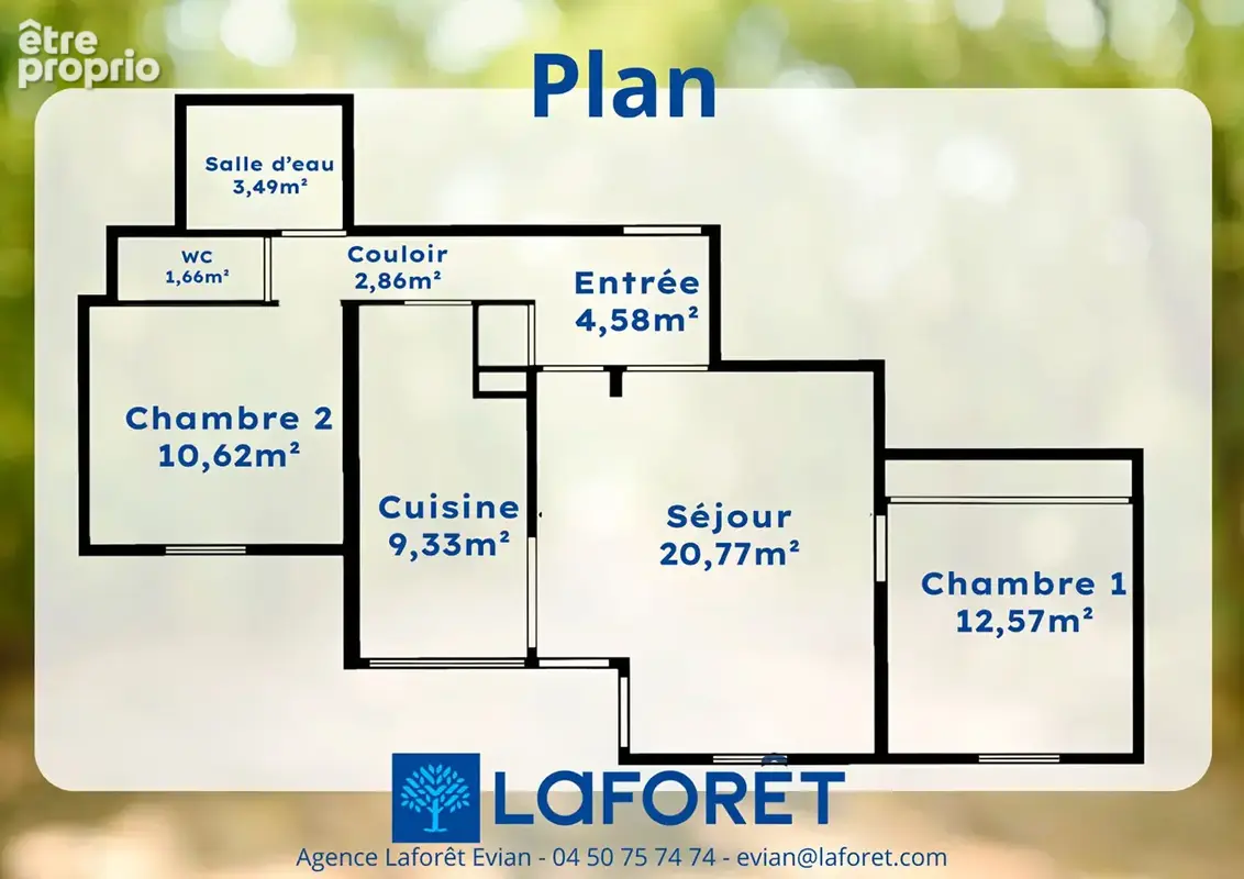 Appartement Evian Les Bains 3 pièces 65.88m² en centre-ville - photo 15