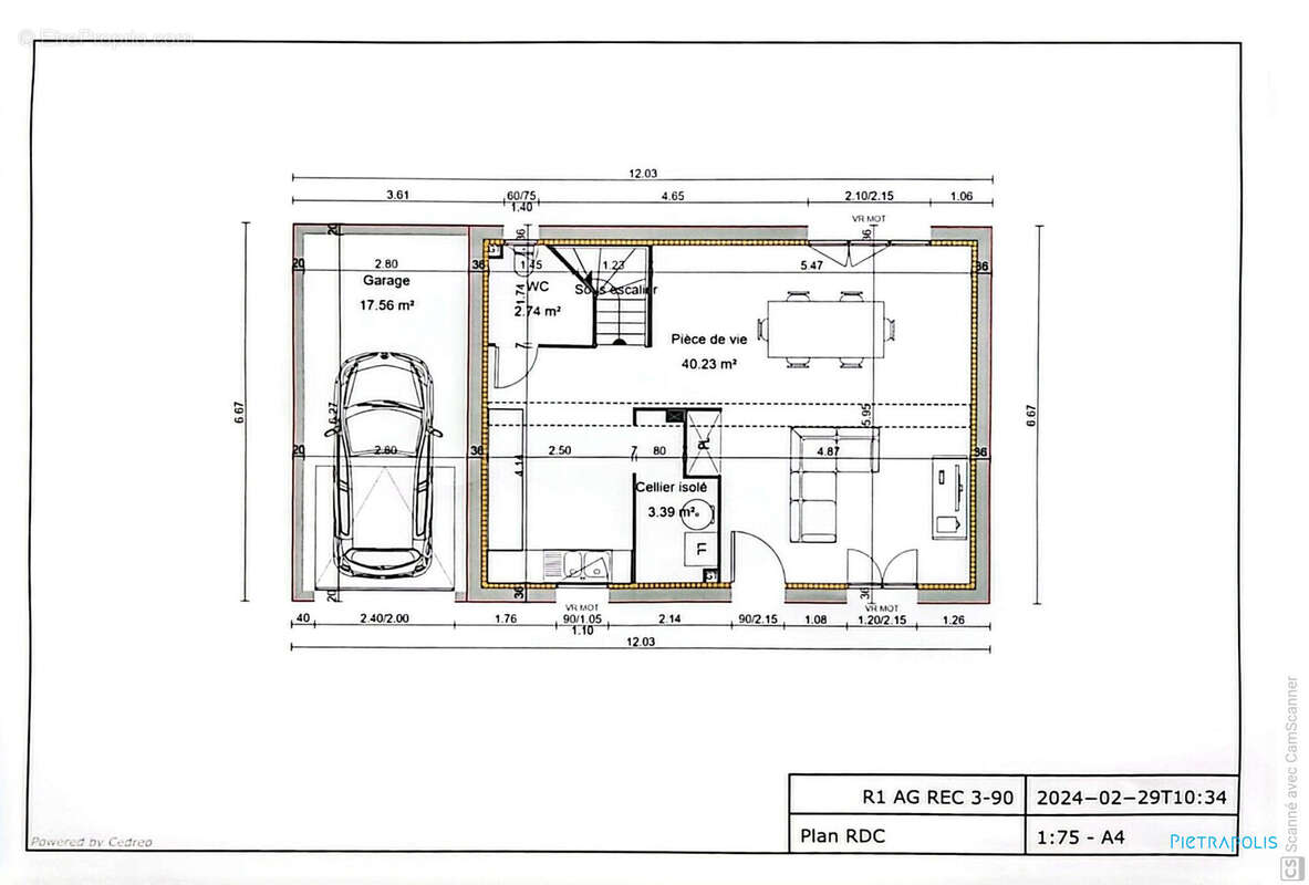 Terrain à MOIDIEU-DETOURBE