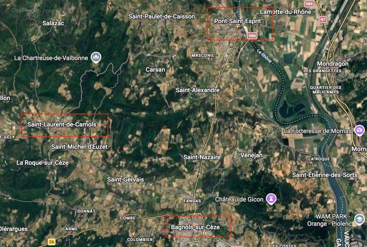 A vendre Terrain constructible de 6694 m2 à St Laurent de Carnols (30200) - photo 2
