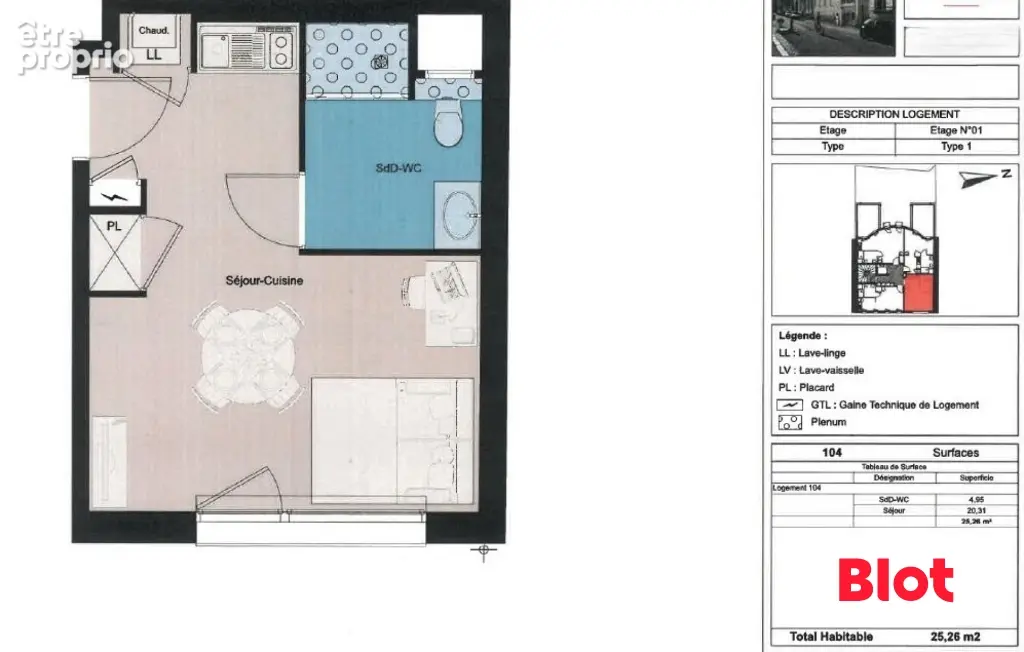 Appartement 25 m² à Rennes  - photo 2