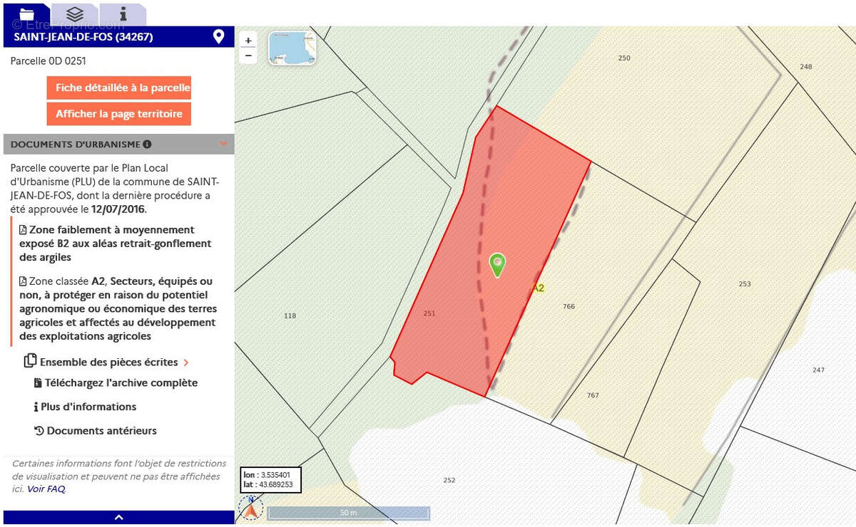 Terrain à SAINT-JEAN-DE-FOS