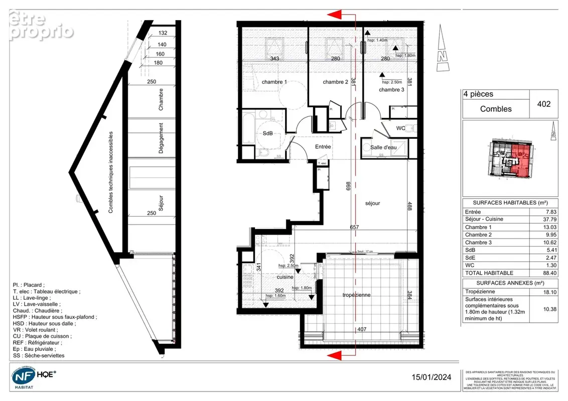T4 atypique   esprit maison   terrasse tropézienne - photo 12