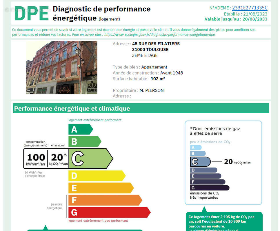 Appartement à TOULOUSE