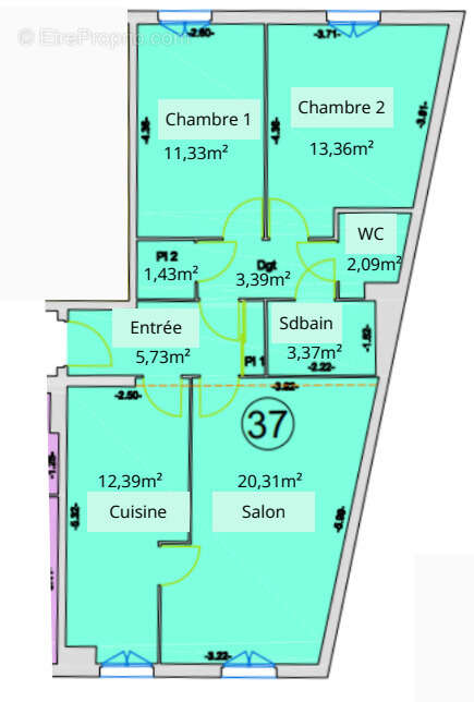 Appartement à CHAZELLES-SUR-LYON