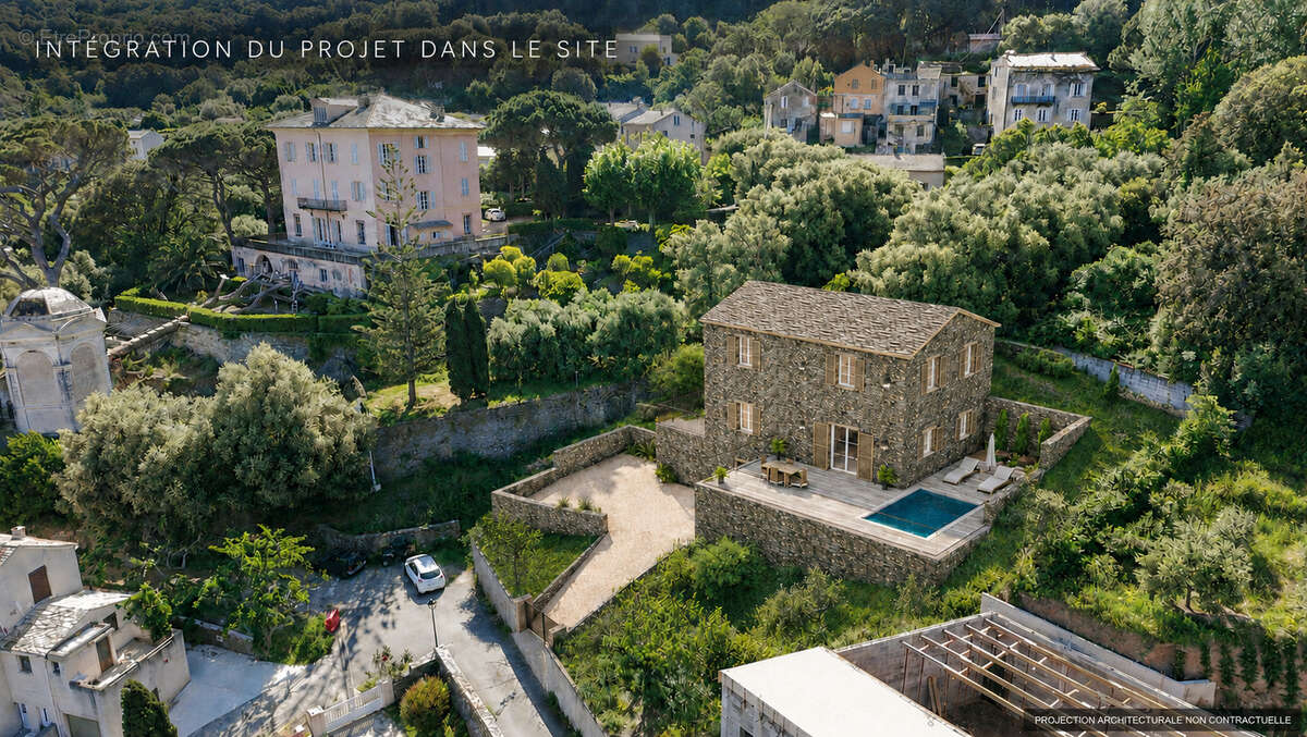 Cap Corse Pino   Terrain à bâtir avec vue mer et avant-projet de villa d’architecte - photo 5