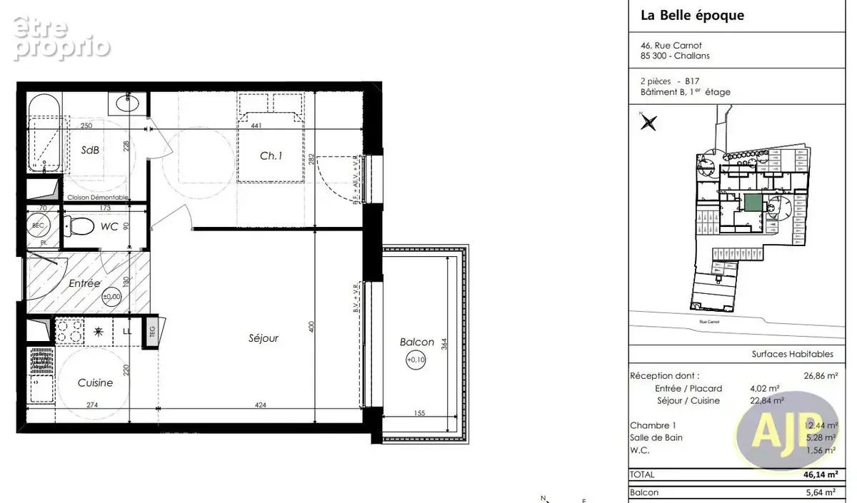 Appartement 46 m² à Challans  - photo 2