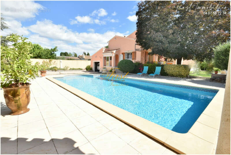 Entre Montpellier et Nimes , sur la commune de GALARGUES Villa F5 ( 4 chambres) sur 1250 m2 + piscine - photo 3