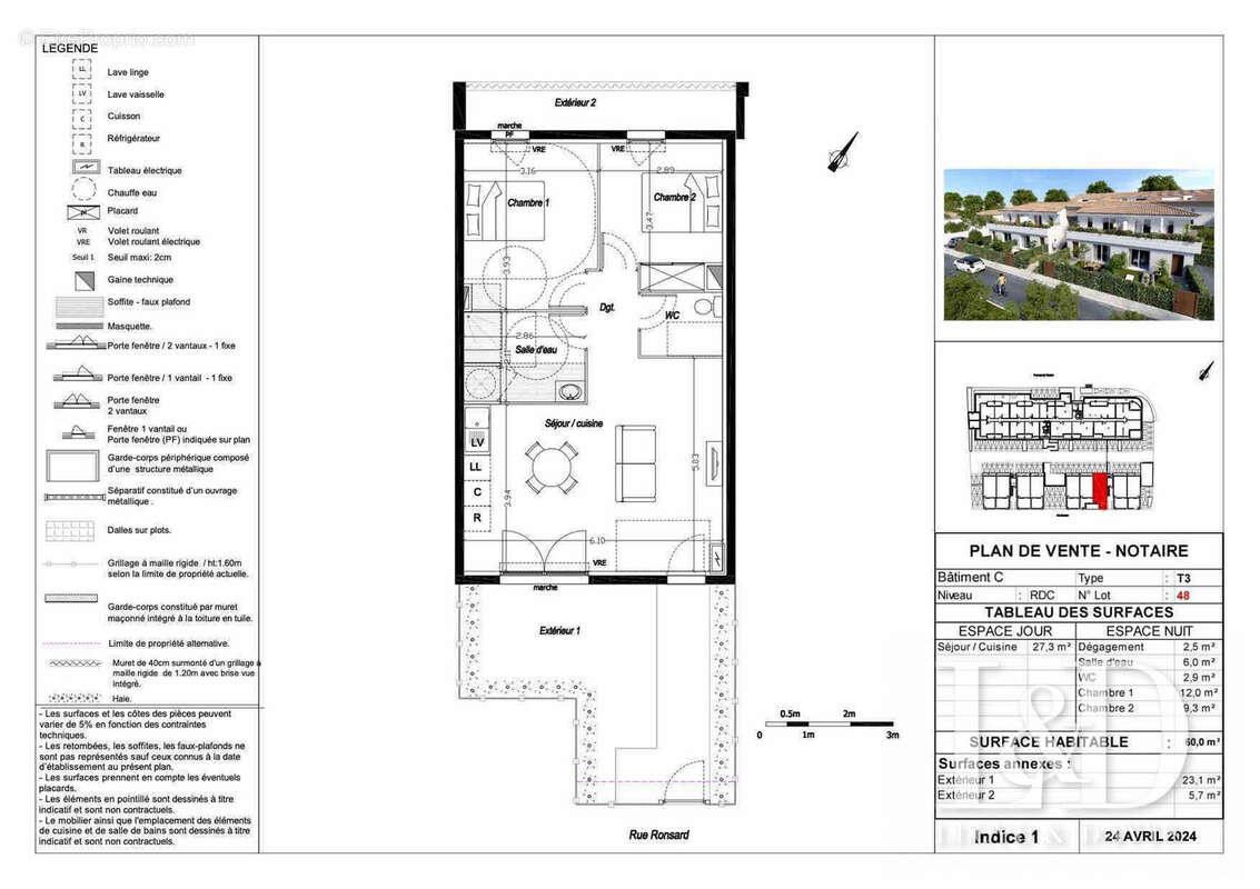 Appartement à MIREVAL