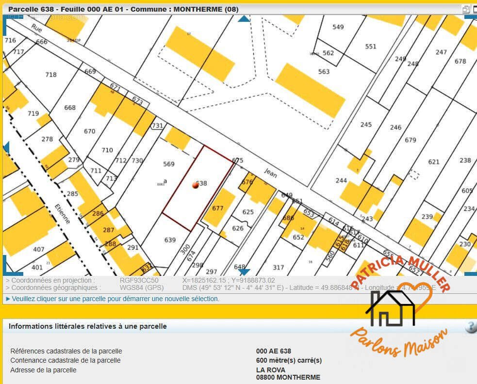 Terrain à MONTHERME