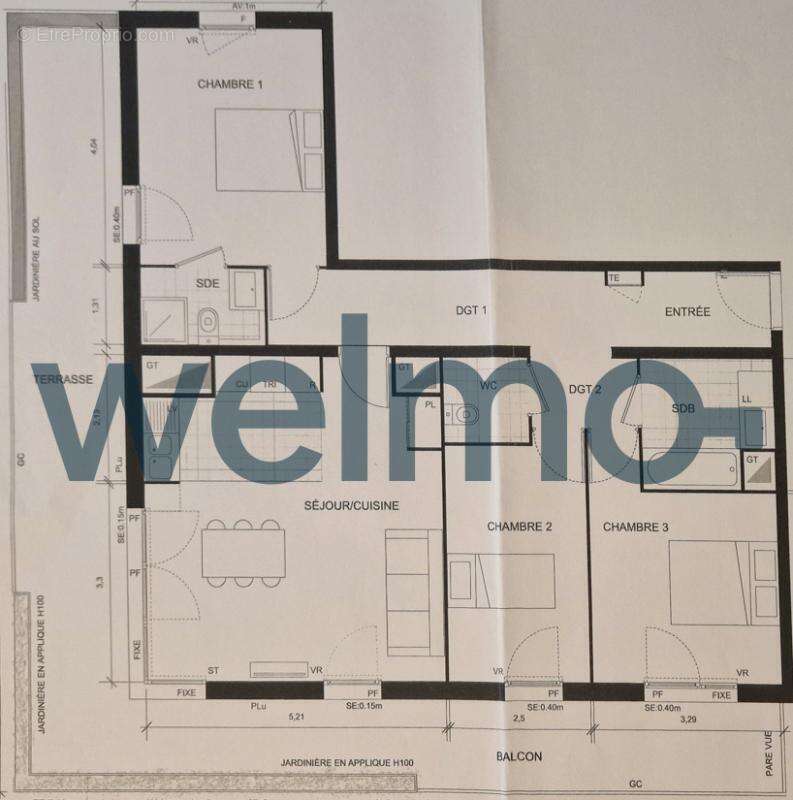 Appartement à GENNEVILLIERS