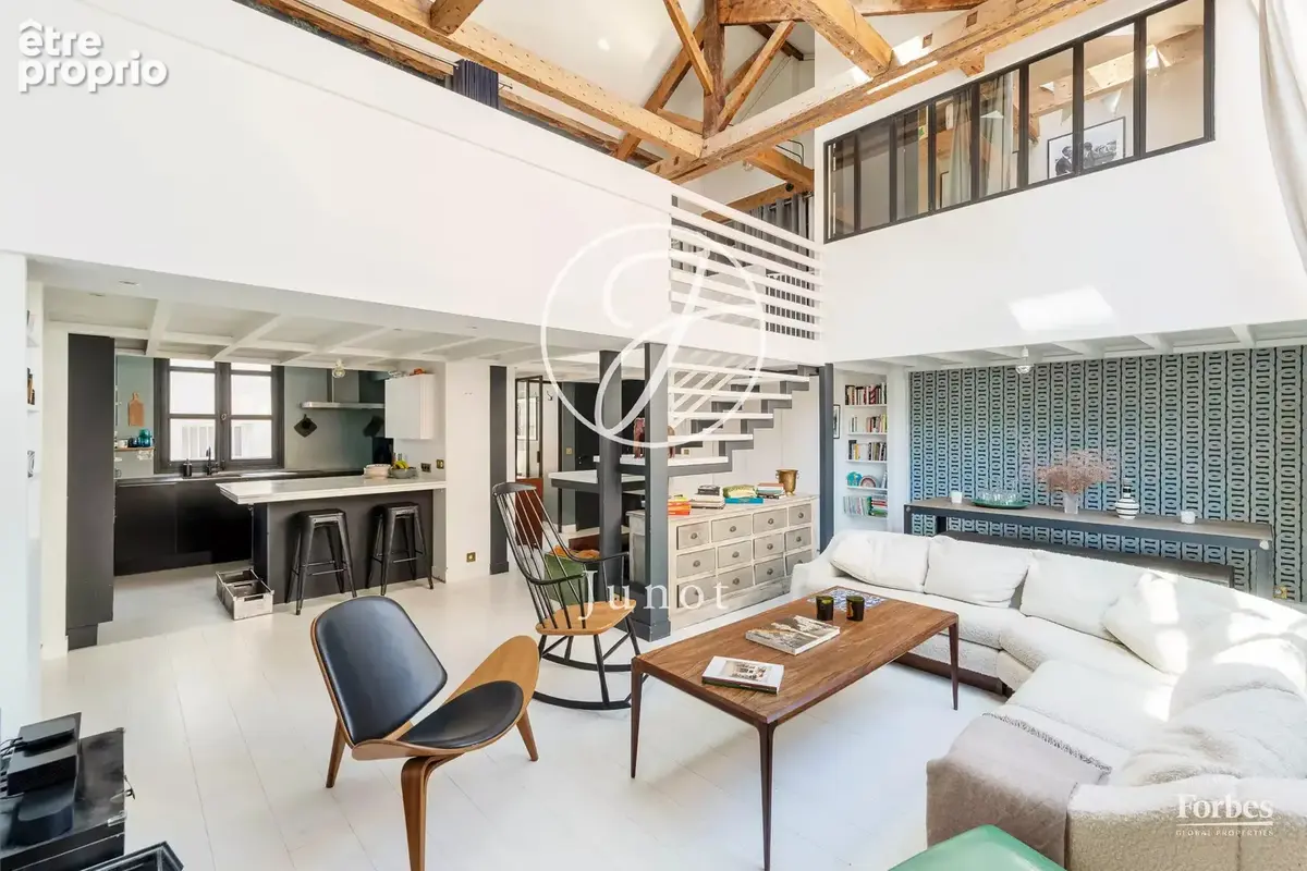 Paris 18e - MONTMARTRE / CAULAINCOURT - Atelier d'artiste - 88,26m² au sol - 77,55m² Carrez - 2 chambres - Dernier étage - photo 3