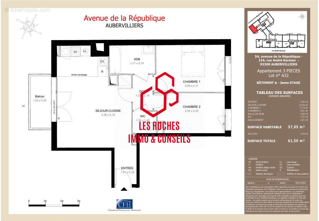 Appartement à AUBERVILLIERS