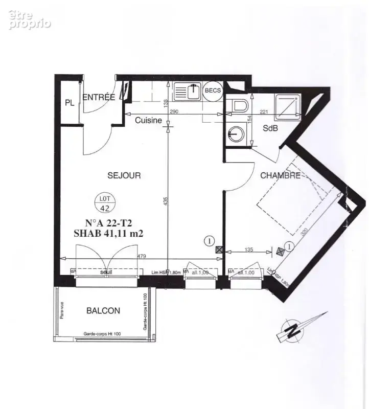 NANTES / PERRAY: Charmant 2 pièces rénové  au calme en fond d'impasse - photo 9