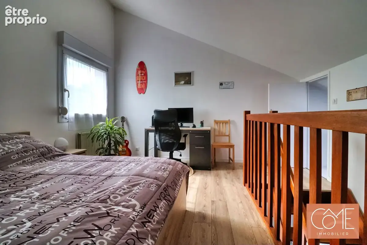 Côme immobilier à vendre en exclusivite appartement type 3 en duplex de 54,76m² (60,72m² au sol) avec deux chambres / balcon - p - photo 3