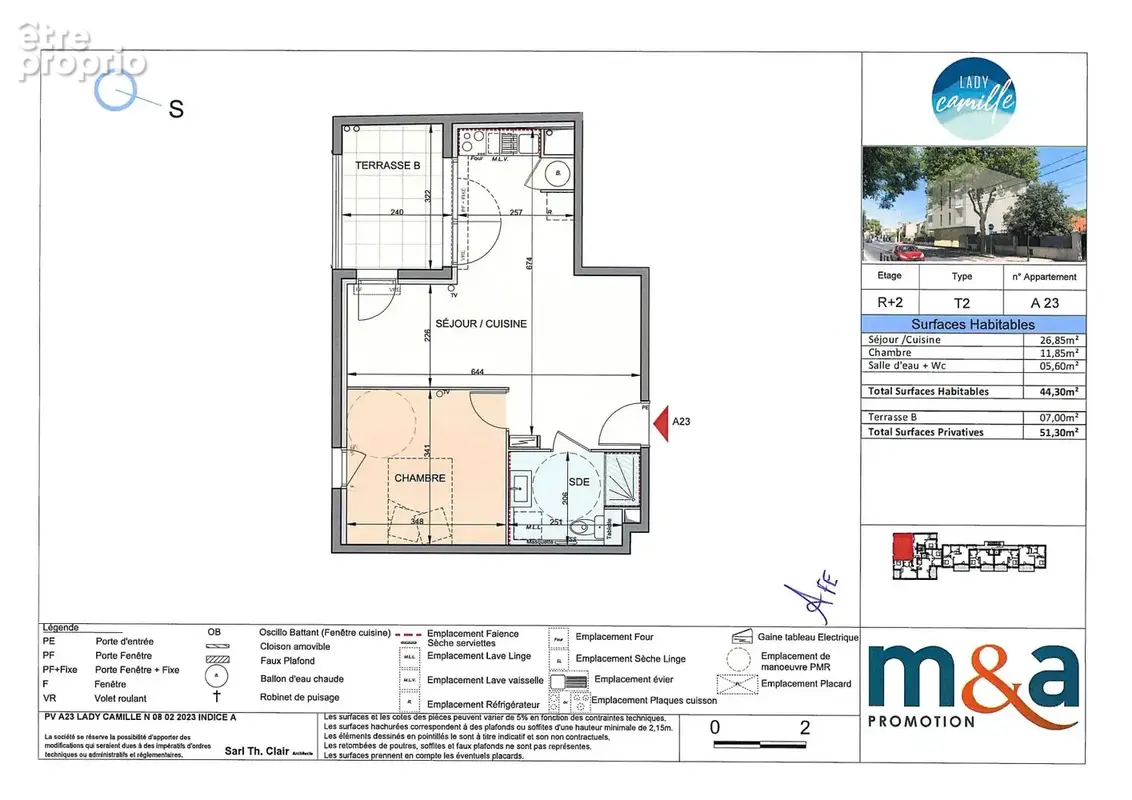 Appartement 44 m² à Sete  - photo 4