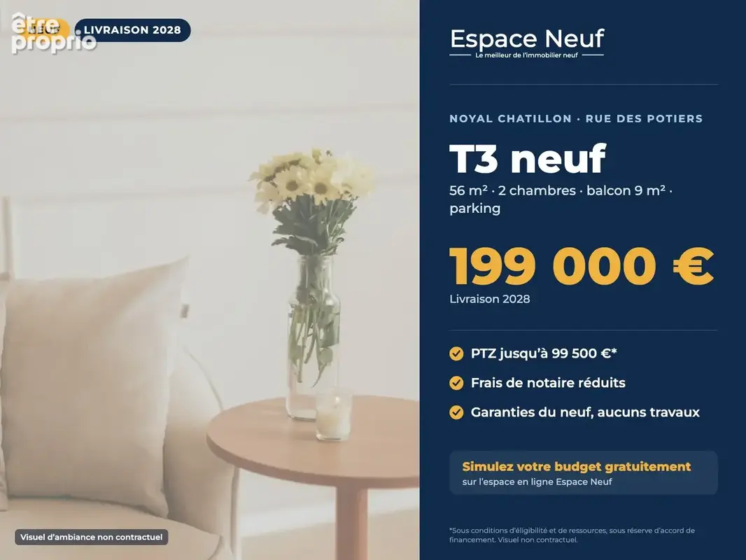 Appartement à NOYAL-CHATILLON-SUR-SEICHE