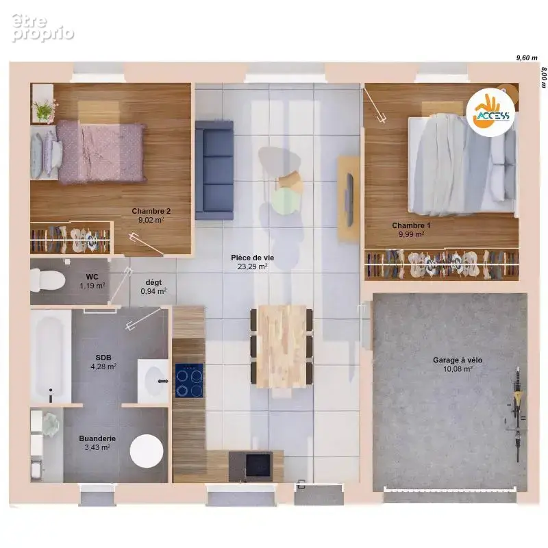Maison 4 pièces 52 m2 - photo 3