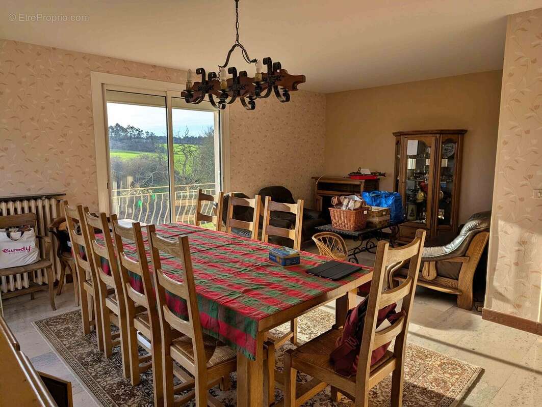 séjour-salon lumineux avec balcon - Maison à MAILLY-LE-CHATEAU