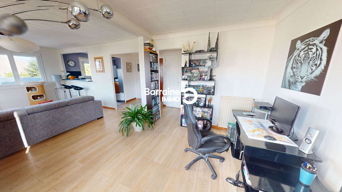 A vendre brest saint-martin appartement t3 3 63m²  sejour double 1 chambre - photo 2
