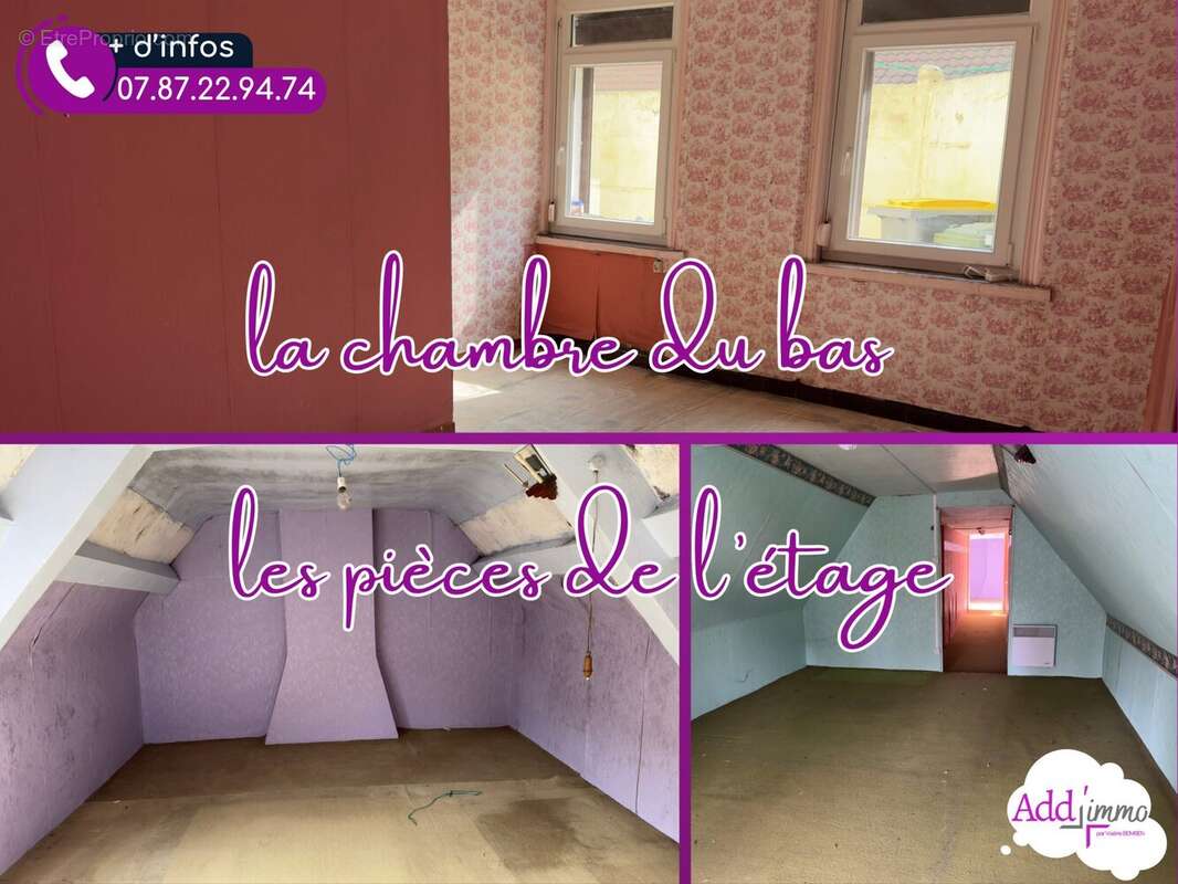 La chambre de bas et les pièces de l'étage - Maison à LALLAING