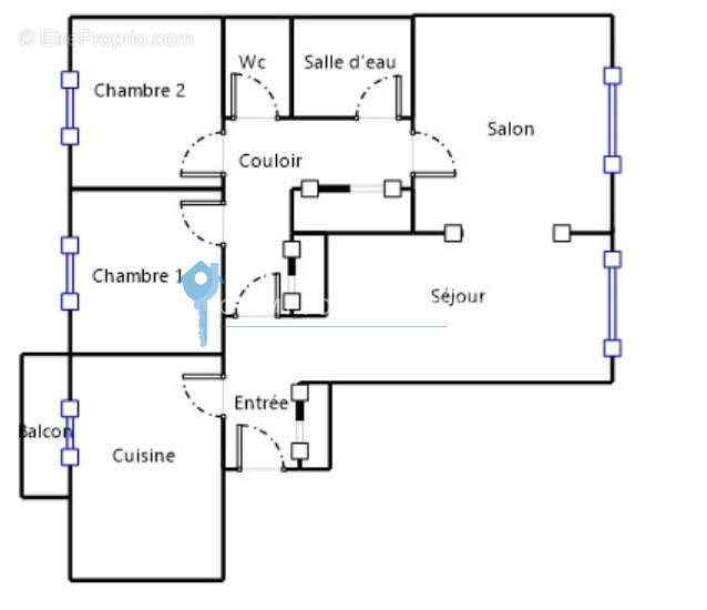 Appartement t4 (2 chambres) climatise, double vitrage, traverant, avec ascenseur, balcon, loggia, cave, parkin - photo 11