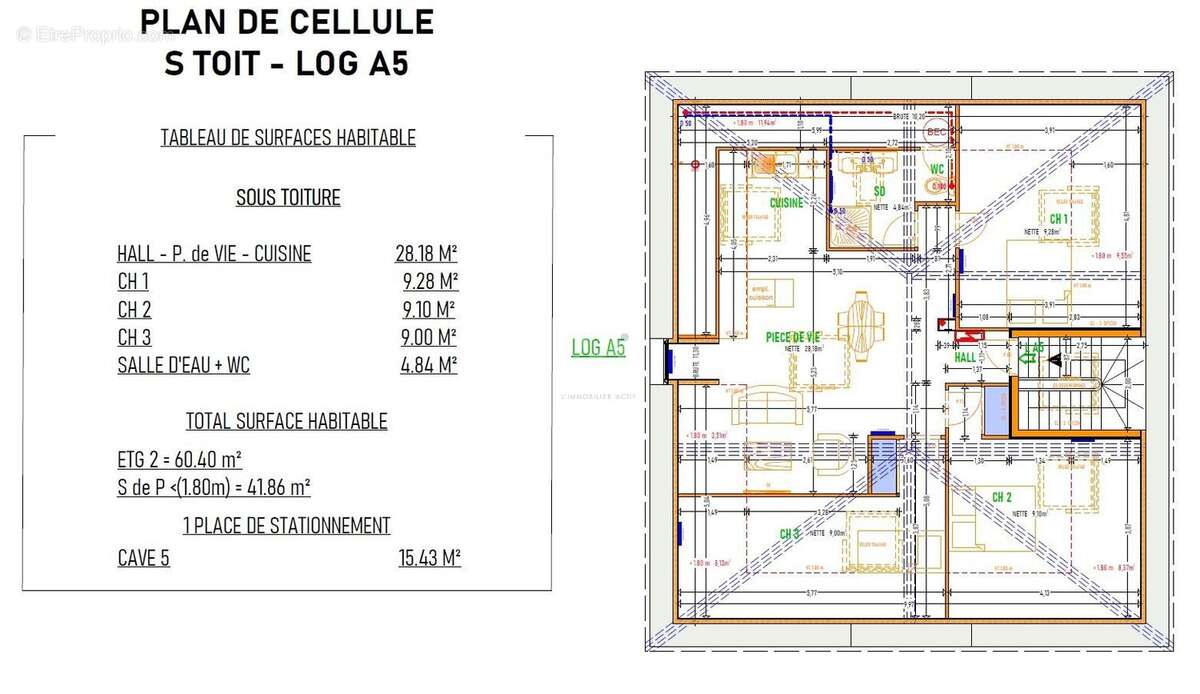 Appartement à SAINT-ETIENNE-DE-MONTLUC