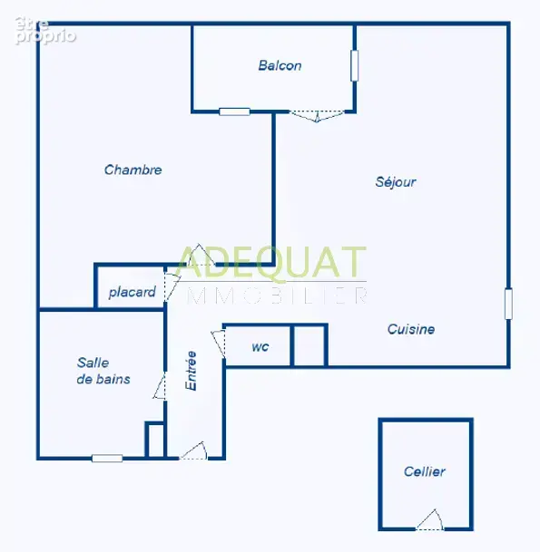 La tour du pin / hyper centre ville / appartement t2 / terrasse / cellier… - photo 12