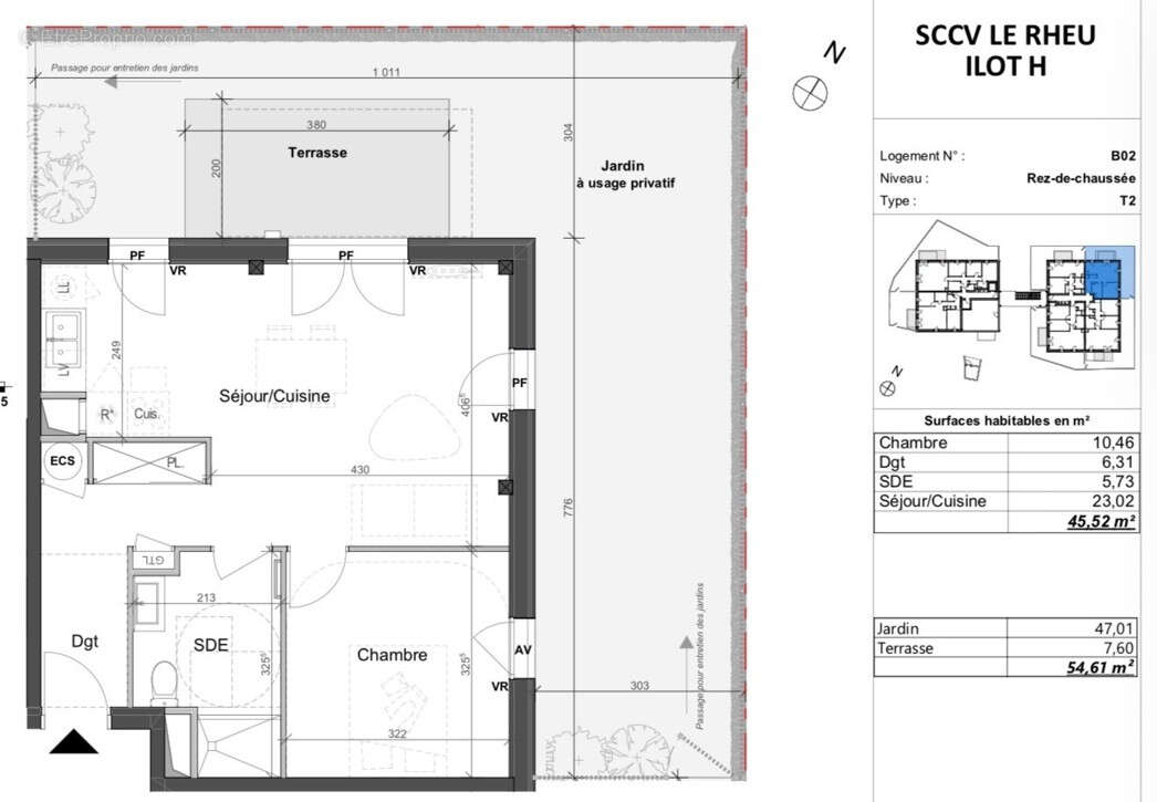 Appartement à LE RHEU