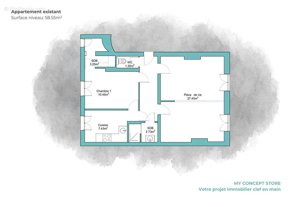 Appartement à LEVALLOIS-PERRET