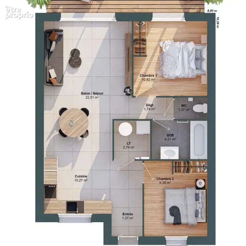 Maison 4 pièces 64 m2 - photo 3