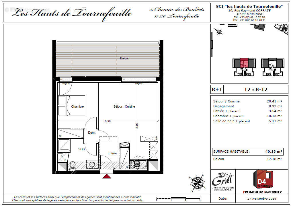 Appartement à TOURNEFEUILLE