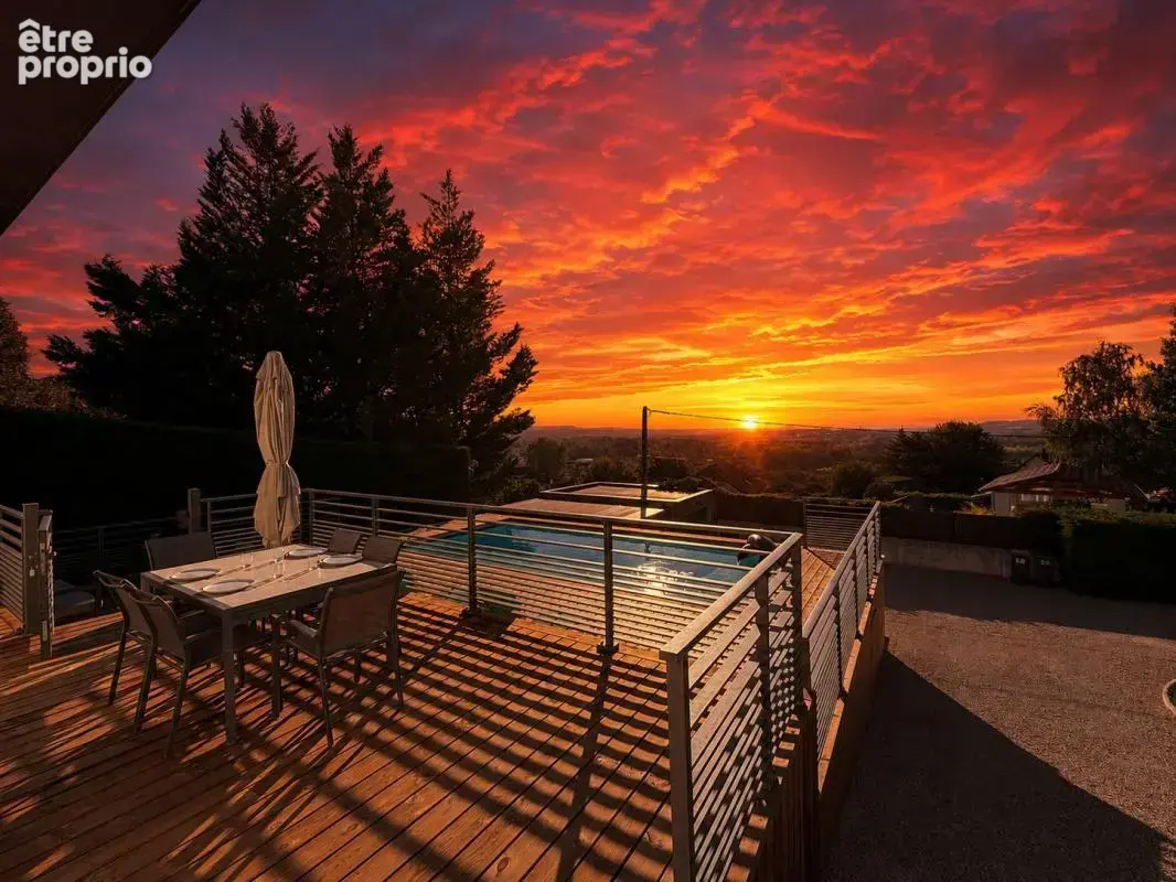 Bourgoin-Jallieu, Mozas – Maison contemporaine de 5ch, 166 m² avec vue incroyable, piscine chauffée et DPE B - photo 20