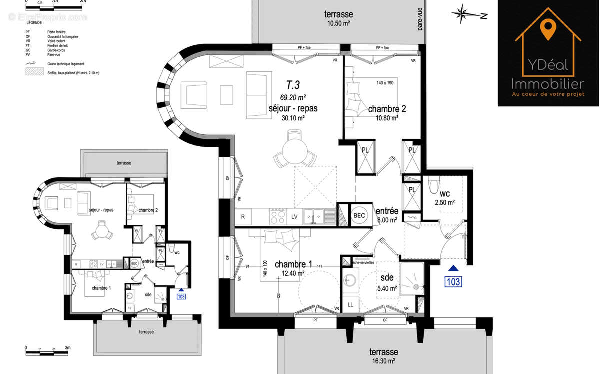 Appartement Broons  T1-T3 - photo 2