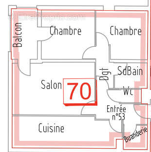 Appartement t3 villeneuve - photo 3